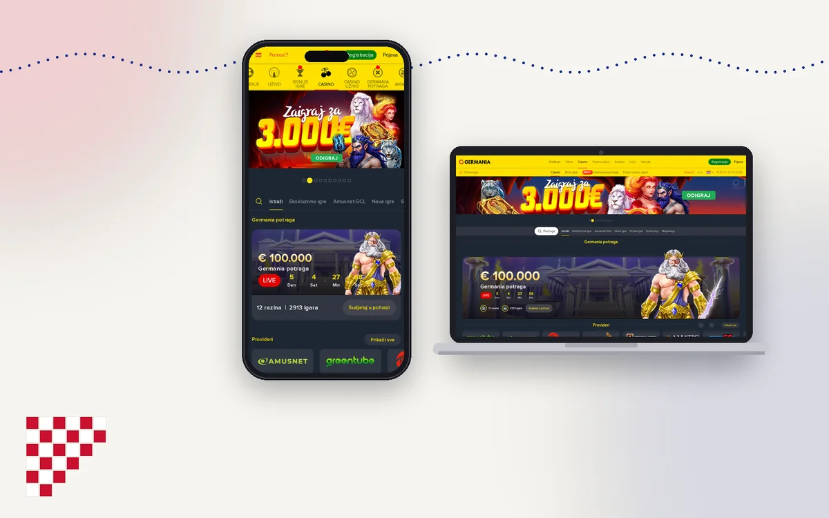 Germania online casino na mobitelu i laptopu